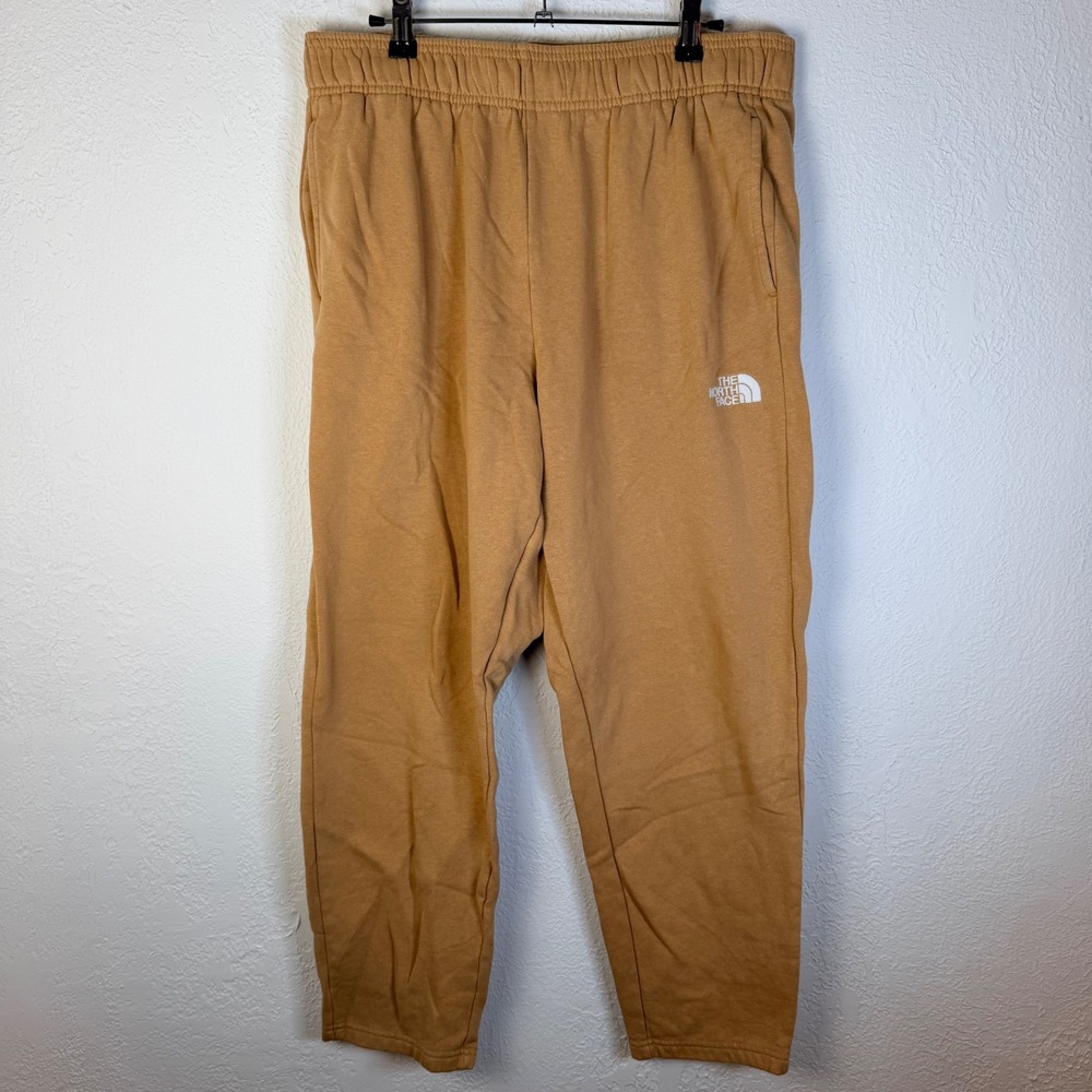 The North Face Womens L Mustard Cotton Blend Fleece Jogger Sweatpants